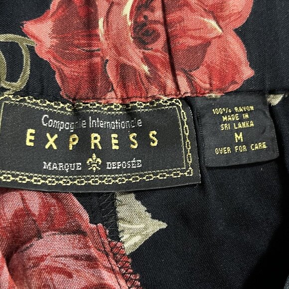 Vtg Express Maxi Skirt Women Medium Boho 90s Whimsigoth Bloomcore Cottagecore - Picture 7 of 12